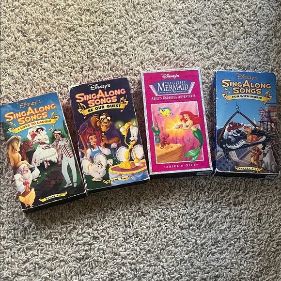 Disney Other - Disney VHS Sing Along bundle of 4